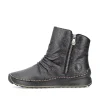 Rieker Damen Stiefeletten schwarz-weinrot