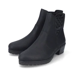 Rieker Damen Stiefeletten tiefschwarz