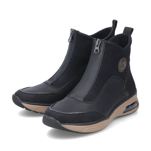Rieker Damen Stiefeletten stahlschwarz