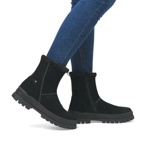 Rieker Damen Stiefeletten tiefschwarz