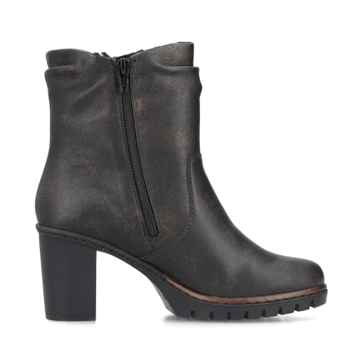 Rieker Damen Stiefeletten schwarzbraun
