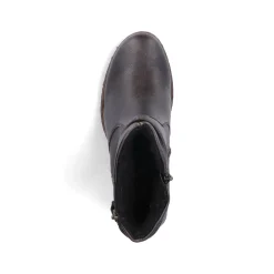 Rieker Damen Stiefeletten schwarzbraun