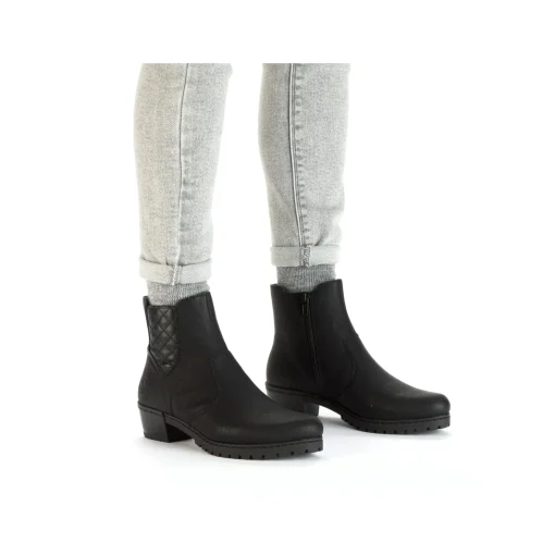 Rieker Damen Stiefeletten tiefschwarz