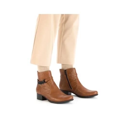 Rieker Damen Stiefeletten fuchsbraun