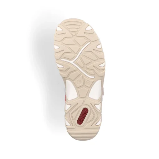 Rieker Damen Trekkingsandalen geblümt-reinweiß