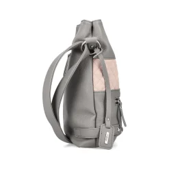 Rieker Handtasche mondgrau-altrosa