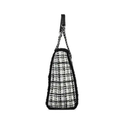 Rieker Handtasche weiß-schwarz-kariert