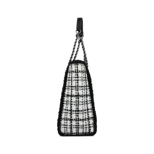 Rieker Handtasche weiß-schwarz-kariert