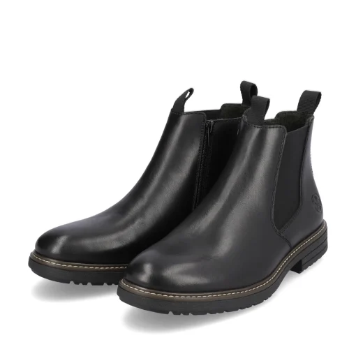 Rieker Herren Chelsea Boots stahlschwarz