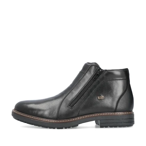 Rieker Herren Kurzstiefel glanzschwarz