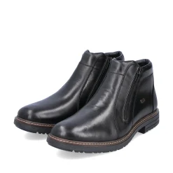 Rieker Herren Kurzstiefel glanzschwarz