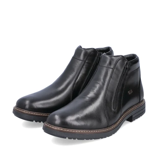 Rieker Herren Kurzstiefel glanzschwarz