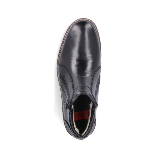 Rieker Herren Kurzstiefel glanzschwarz