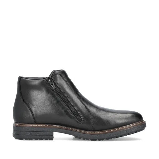 Rieker Herren Kurzstiefel glanzschwarz