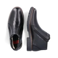 Rieker Herren Kurzstiefel glanzschwarz
