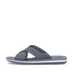 Rieker Herren Pantoletten marineblau