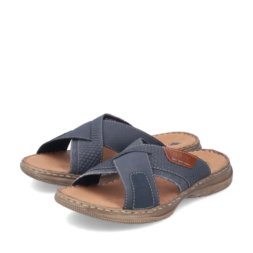 Rieker Herren Pantoletten schieferblau