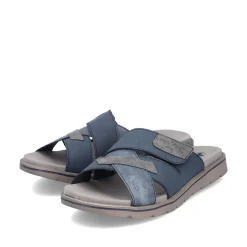 Rieker Herren Pantoletten schieferblau