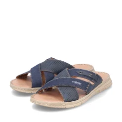 Rieker Herren Pantoletten marineblau
