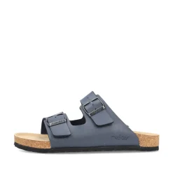 Rieker Herren Pantoletten schieferblau