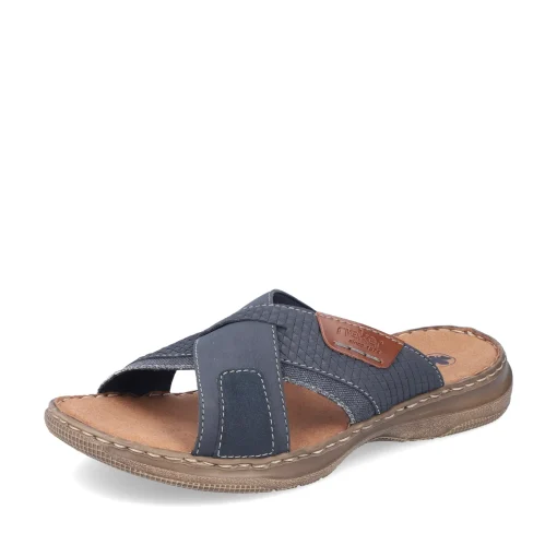 Rieker Herren Pantoletten schieferblau
