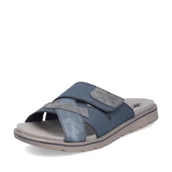 Rieker Herren Pantoletten schieferblau