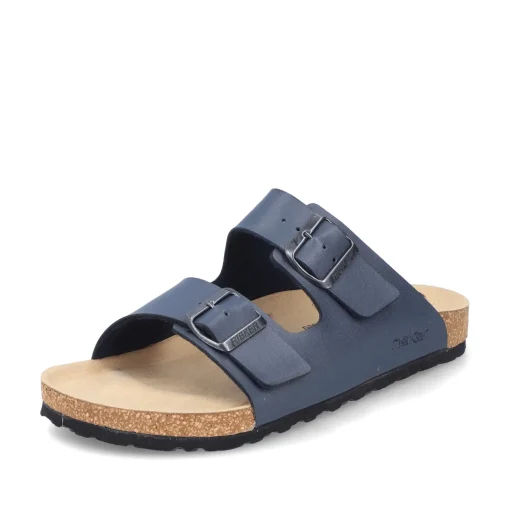 Rieker Herren Pantoletten schieferblau