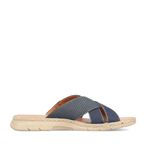 Rieker Herren Pantoletten marineblau