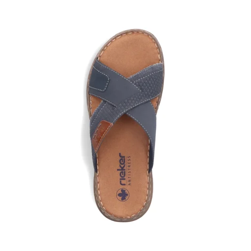 Rieker Herren Pantoletten schieferblau