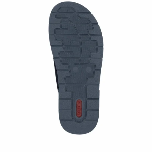 Rieker Herren Pantoletten pazifikblau-braun
