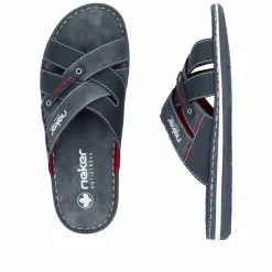 Rieker Herren Pantoletten marineblau
