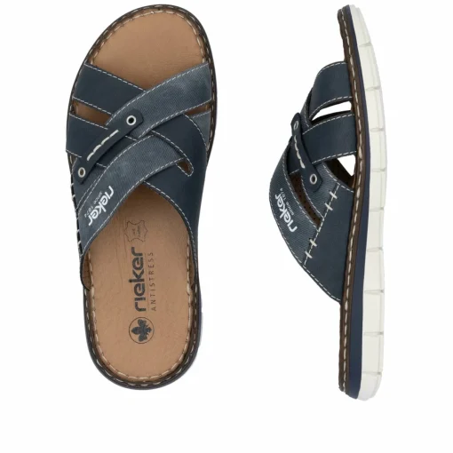 Rieker Herren Pantoletten marineblau