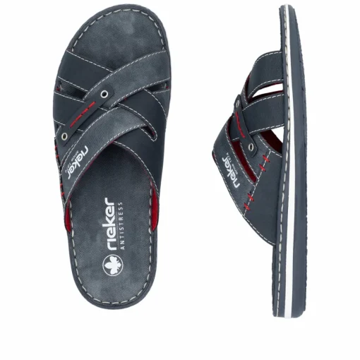 Rieker Herren Pantoletten marineblau