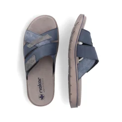 Rieker Herren Pantoletten schieferblau