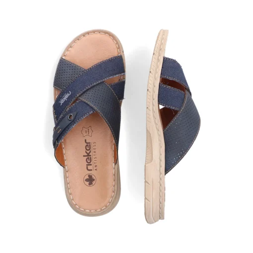 Rieker Herren Pantoletten marineblau