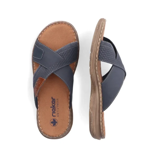 Rieker Herren Pantoletten schieferblau
