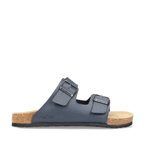 Rieker Herren Pantoletten schieferblau
