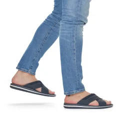 Rieker Herren Pantoletten marineblau