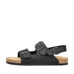 Rieker Herren Sandalen asphaltschwarz