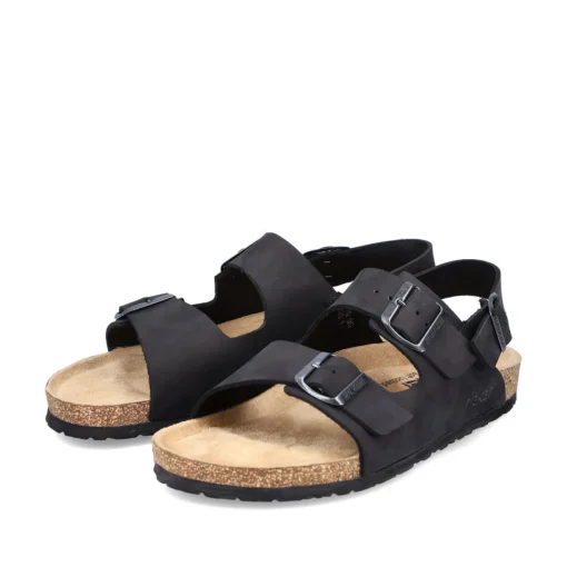 Rieker Herren Sandalen asphaltschwarz