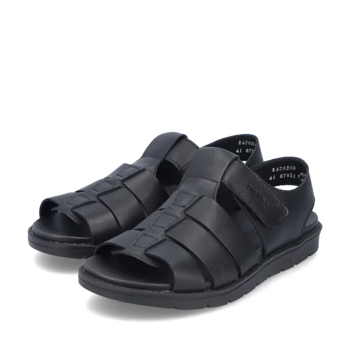 Rieker Herren Sandalen mitternachtsschwarz