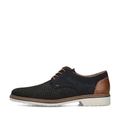 Rieker Herren Schnürschuhe stahlblau