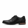 Rieker Herren Schnürschuhe glanzschwarz