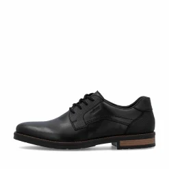 Rieker Herren Schnürschuhe glanzschwarz