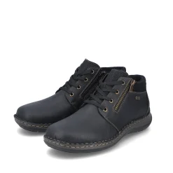 Rieker Herren Schnürschuhe asphaltschwarz