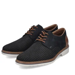 Rieker Herren Schnürschuhe stahlblau