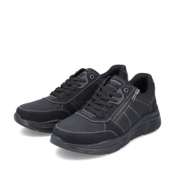 Rieker Herren Schnürschuhe asphaltschwarz