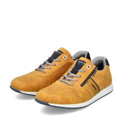 Rieker Herren Schnürschuhe sonnenblumengelb-marineblau