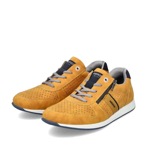Rieker Herren Schnürschuhe sonnenblumengelb-marineblau