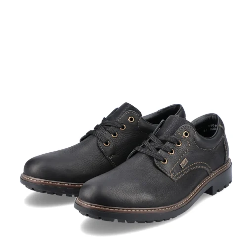 Rieker Herren Schnürschuhe nachtschwarz